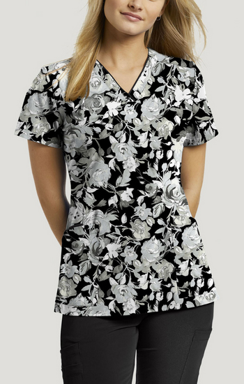 shop white cross print scrubs