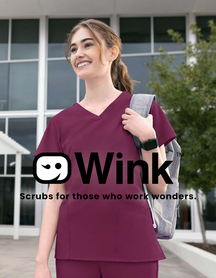 shop wink. scrubs for those who work wonders.
