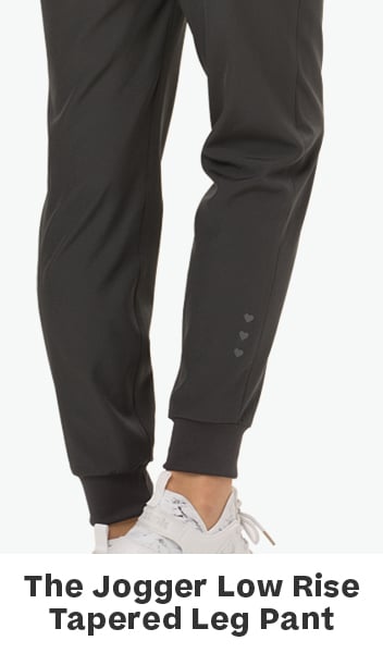 shop break on through by heartsoul women's the jogger low rise tapered leg scrub pant