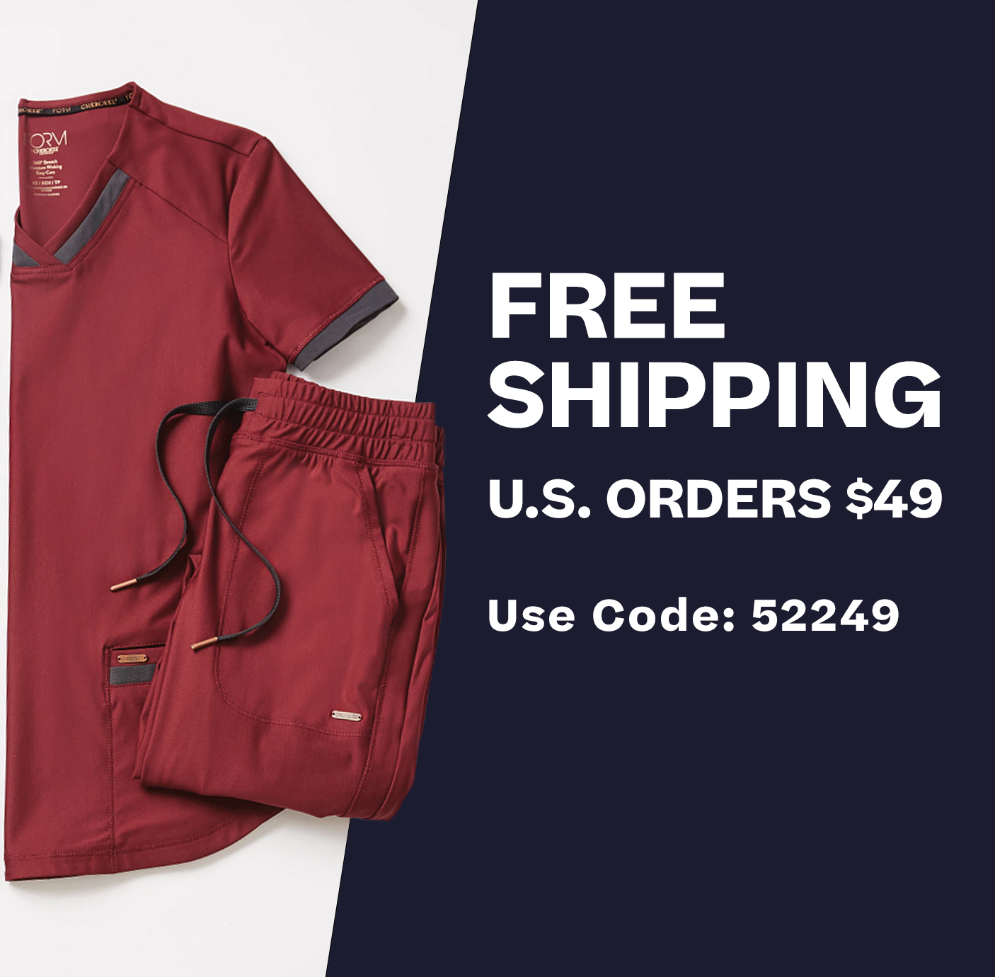 Free U.S. Shipping $49 Code 52249