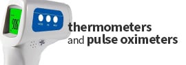 Click here to view a wide selection of thermometers, pulse oximeters and other measuring and diagnostic devices