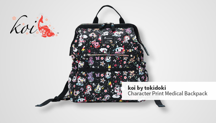 koi by tokidoki print medical backpack