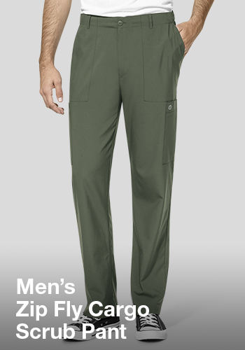 shop men's zip fly cargo scrub pant