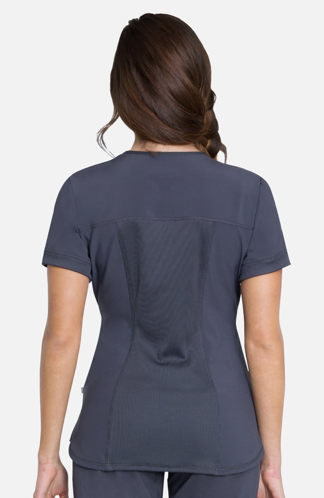 Women's Zip Front Round Neck Solid Scrub Top | AllHeart.com