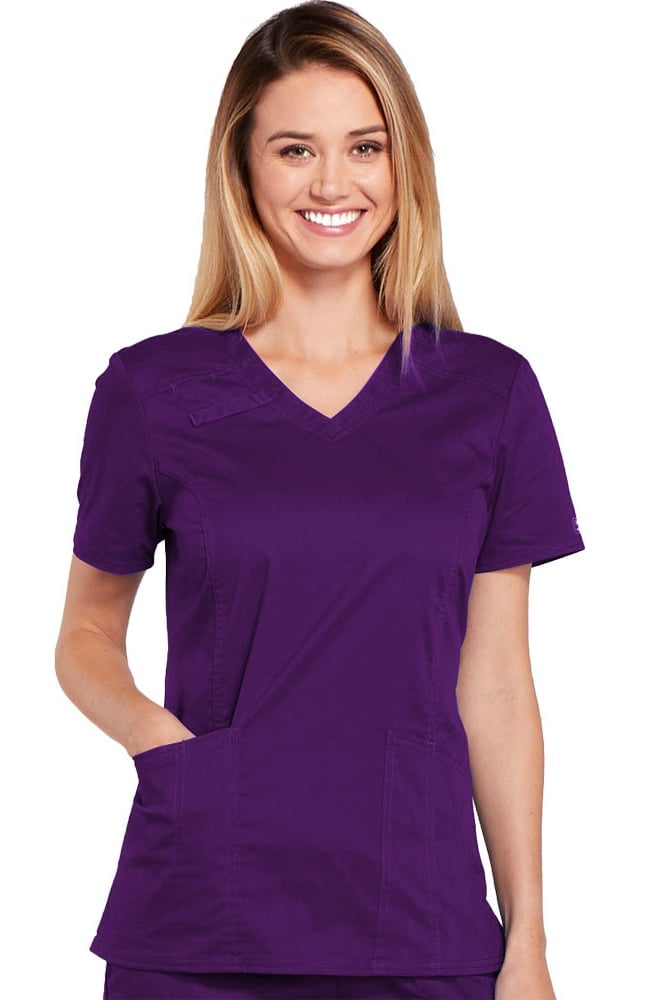 Details about   Cherokee Unisex Scrubs Core Stretch V-Neck Top 4725 Colors And Sizes NWT