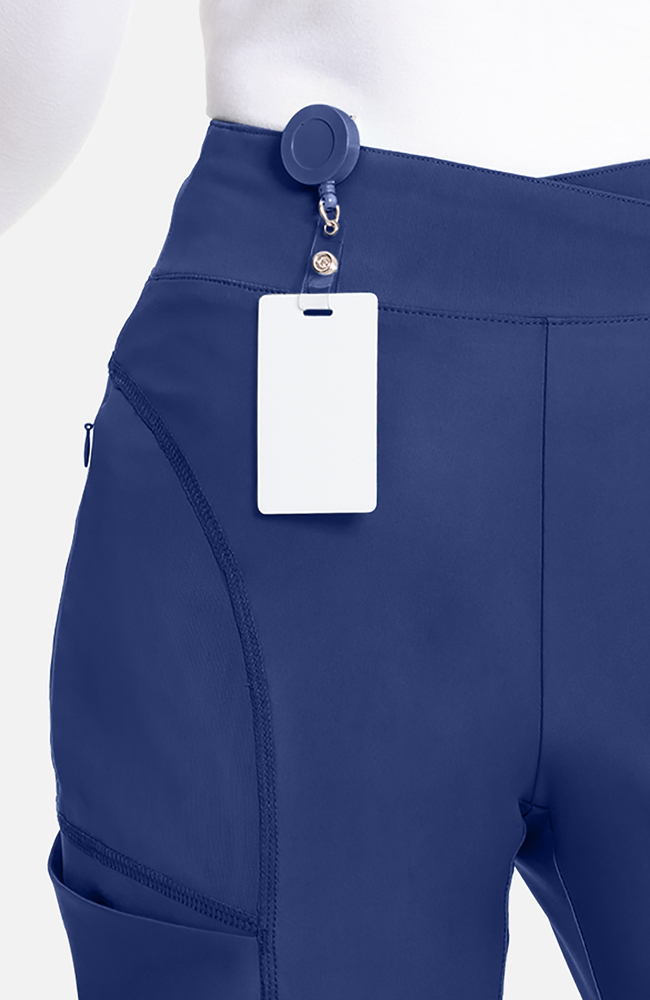 Women's Knit Crossover Waist Flare Scrub Pant | AllHeart.com