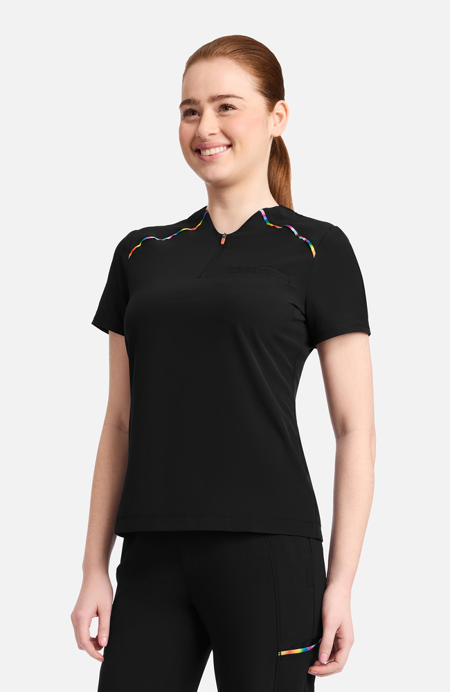 Women's Tuck-In Zip Neck Henley Scrub Top | AllHeart.com