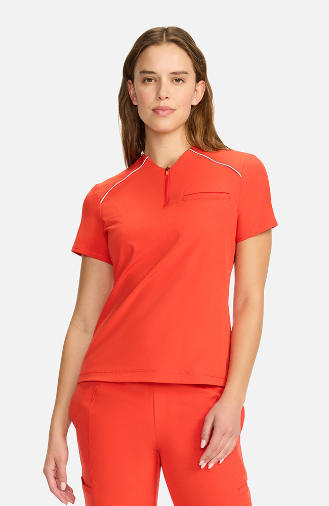 Women's Tuck-In Zip Neck Scrub Top | AllHeart.com