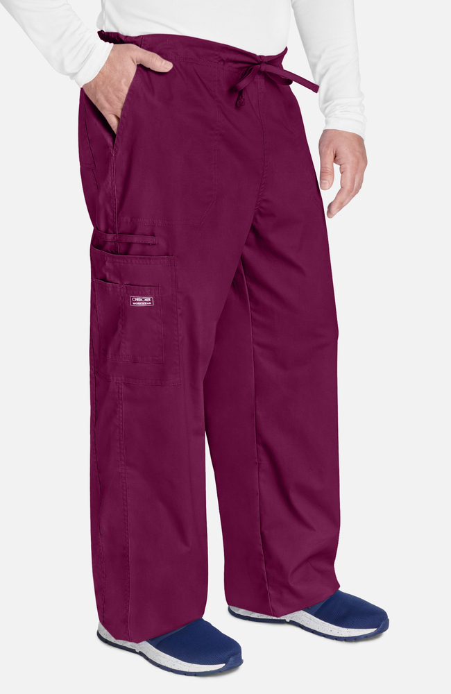 Red Cherokee Scrubs Workwear Core Stretch Pull On Cargo Pants 4005 REDW