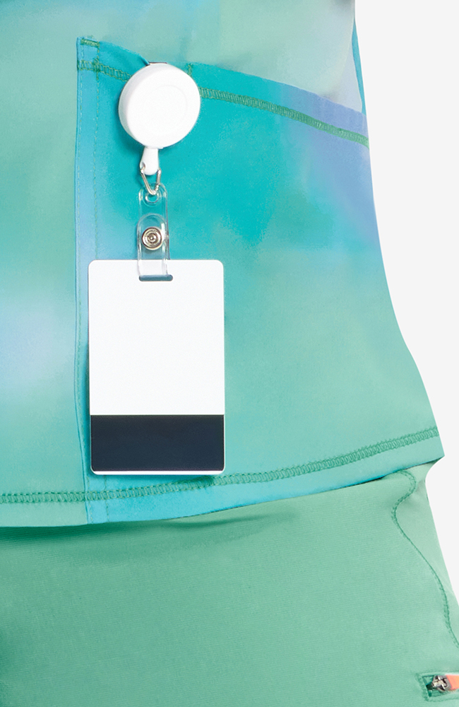 Scrubland NM 伊語 Madison ave Unisex Scrub Top with 3 Pockets, Size XXS, Light