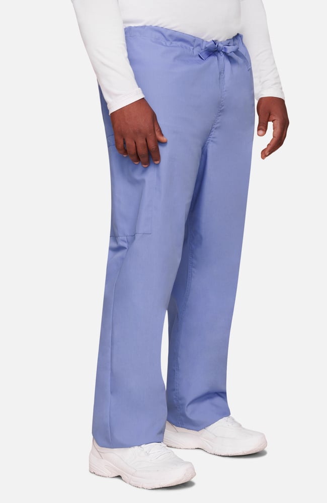 Unisex Men/Women Drawstring Back Elastic 4 Pockets Uniform Scrub Pants Bottom 